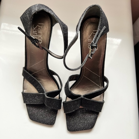 Franco Sarto Womens Rania Ankle Strap Leather Sandal SPARKLY - Picture 2 of 8